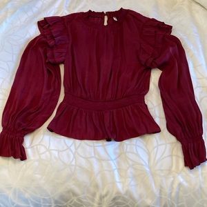 Glam maroon blouse